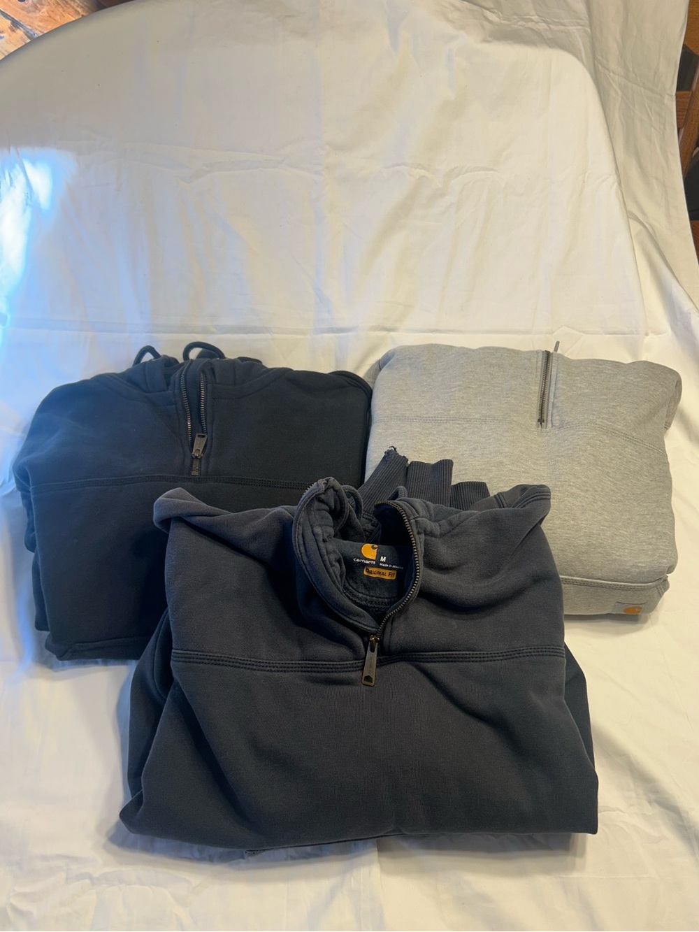 (3) Carhartt Rain Defender 1/4 Zip size M